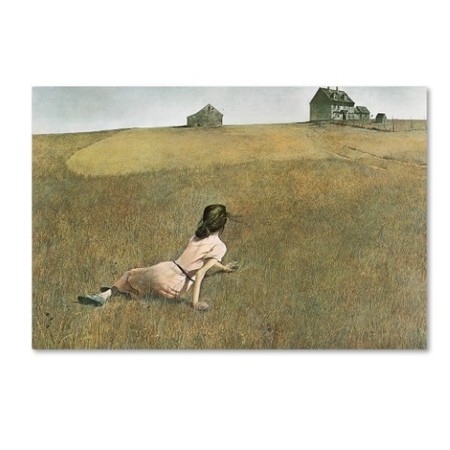 TRADEMARK FINE ART Andrew Wyeth 'Christina's World' Canvas Art, 30x47 ALI10039-C3047GG